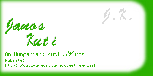 janos kuti business card